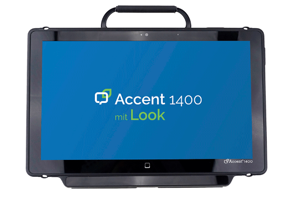 Accent 1400 30 Augensteuerung Front blau Unterstuetzte Kommunikation dynamischer Talker